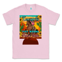 Bubblegum Pink cowgirls just wanna have fun 12 oz can cooler (regular) Classic Tee - Artiststas