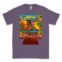 Lavender cowgirls just wanna have fun 12 oz can cooler (regular) Classic Tee - Artiststas