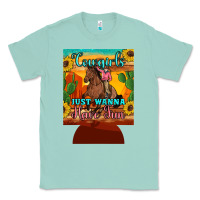 Seafoam cowgirls just wanna have fun 12 oz can cooler (regular) Classic Tee - Artiststas