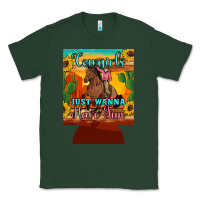 Sports Green cowgirls just wanna have fun 12 oz can cooler (regular) Classic Tee - Artiststas