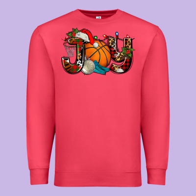 Joy With Basketball And Santa's Hat Premium Sweatshirt Designed By Adodesignshop