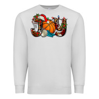 Dove Grey joy with basketball and santa's hat Premium Sweatshirt - AdoDesignShop