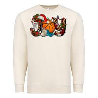 Sandshell joy with basketball and santa's hat Premium Sweatshirt - AdoDesignShop