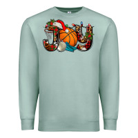 Seafoam joy with basketball and santa's hat Premium Sweatshirt - AdoDesignShop