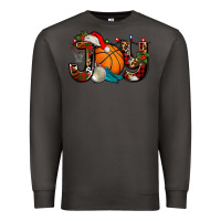 Smoke joy with basketball and santa's hat Premium Sweatshirt - AdoDesignShop