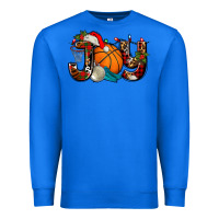 True Royal joy with basketball and santa's hat Premium Sweatshirt - AdoDesignShop