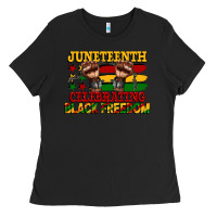 Black juneteenth celebrating black freedom Ladies Tee - CowGirlArtShop