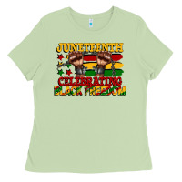 Matcha juneteenth celebrating black freedom Ladies Tee - CowGirlArtShop