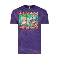 Cloud Purple Easter gnomes Vintage Tee - OliviaCreatesArt
