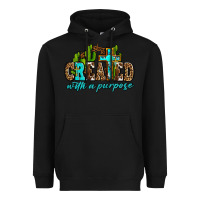 Black created with a purpose Heavyweight Hoodie - AdoDesignShop