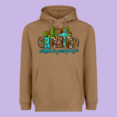 Created With A Purpose Heavyweight Hoodie Designed By Adodesignshop