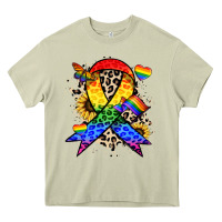 Mossy Pride ribbon Heavy Core Tee - NancyCooperArtShop