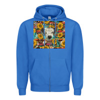 True Royal white Scottish calf and sunflowers Zipper Hoodie - BarkalooDesign