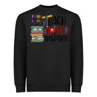 Black teach love inspire Heavyweight Sweatshirt - BarkalooDesign