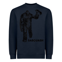 Navy cool unique sasquash sasquatch and squash bigfoot t shirt Heavyweight Sweatshirt - linhVisuals