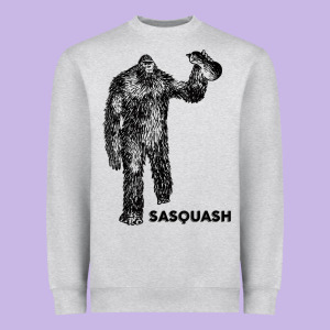 Cool Unique Sasquash Sasquatch And Squash Bigfoot T Shirt Heavyweight Sweatshirt Designed By Linhvisuals