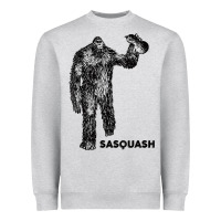 Heather Grey cool unique sasquash sasquatch and squash bigfoot t shirt Heavyweight Sweatshirt - linhVisuals