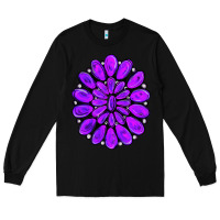 Black purple gemstone jewelny Long Sleeve Tee - RanaPortraitStore