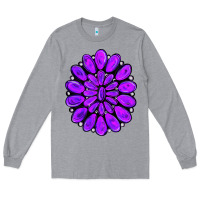 Heather Grey purple gemstone jewelny Long Sleeve Tee - RanaPortraitStore