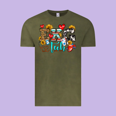 Ekg Tech Vintage Tee Designed By Oliviacreatesart
