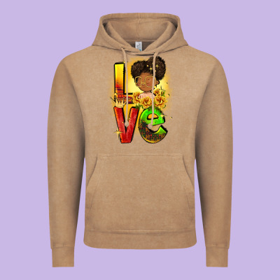 Love Juneteenth Vintage Hoodie Designed By Fadigitalartstudio