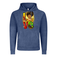 Vintage Denim Love Juneteenth Vintage Hoodie - FaDigitalArtStudio