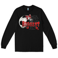 Black little sister biggest fan soccer Long Sleeve Tee - FaDigitalArtStudio