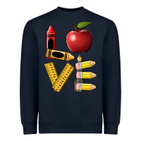 Navy love teacher Heavyweight Sweatshirt - BarkalooDesign