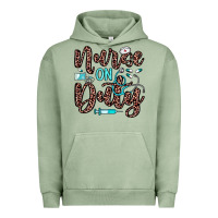Pigment Oil Green nurse on duty Urban Hoodie - JahusDesignShop