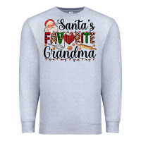 Heather Grey santa's favorite grandma Premium Sweatshirt - AdoDesignShop