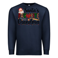 Navy santa's favorite grandma Premium Sweatshirt - AdoDesignShop