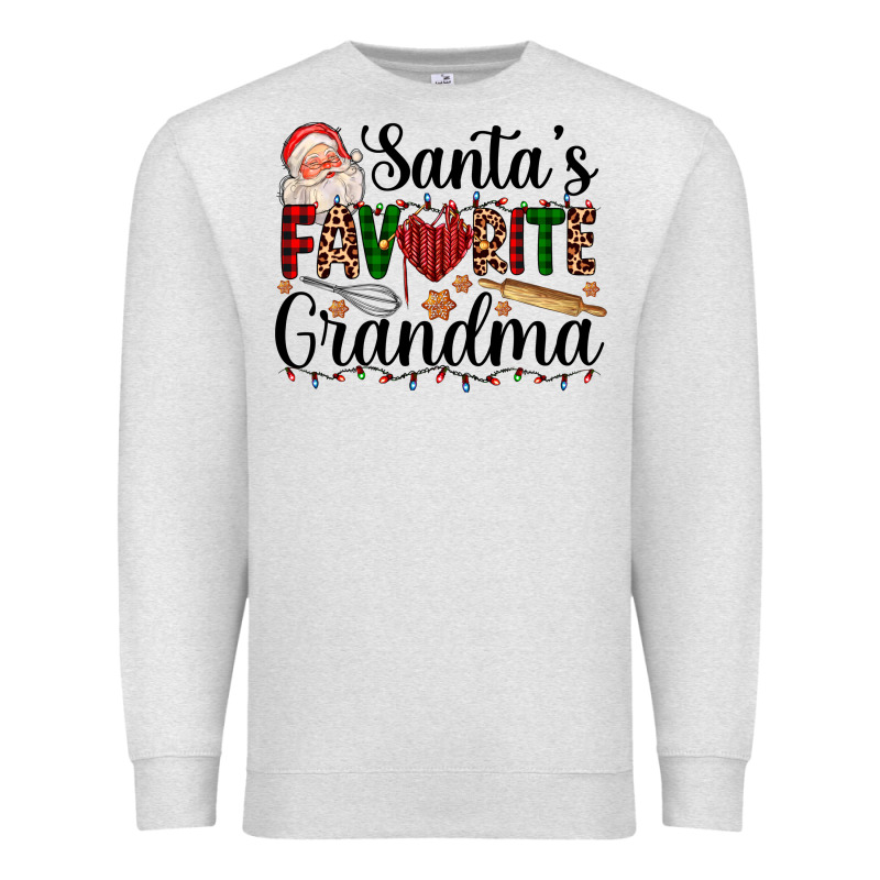 Santa's Favorite Grandma Premium Sweatshirt by AdoDesignShop | Teevron