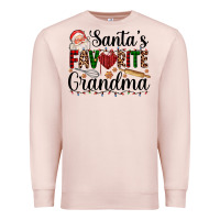 Pale Pink santa's favorite grandma Premium Sweatshirt - AdoDesignShop