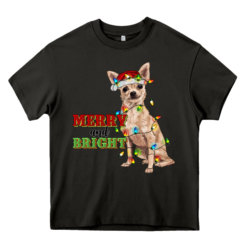 Merry And Bright Chihuahua Heavy Core Tee by RanaPortraitStore | Teevron