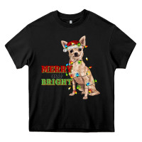 Black merry and bright chihuahua Heavy Core Tee - RanaPortraitStore