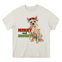 Cream merry and bright chihuahua Heavy Core Tee - RanaPortraitStore