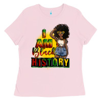Bubblegum Pink i am black history juneteenth Ladies Tee - CowGirlArtShop