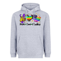 Heather Grey peace love  equality Heavyweight Hoodie - AdoDesignShop