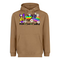 Toasted Coconut peace love  equality Heavyweight Hoodie - AdoDesignShop