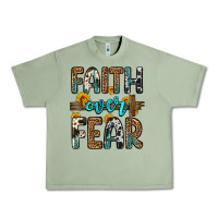Oil Green faith over fear Urban Heavy Tee - OliviaCreatesArt