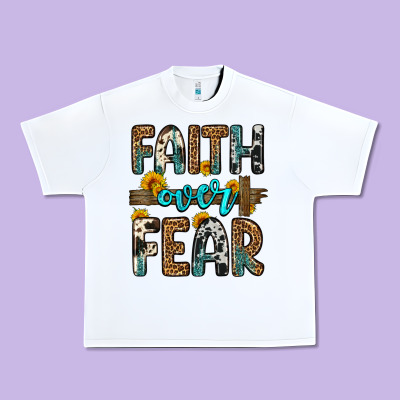 Faith Over Fear Urban Heavy Tee Designed By Oliviacreatesart