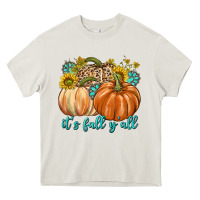 Cream It's Fall Y'all Heavy Core Tee - texasbilliewilder
