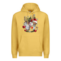Antique Gold Merry Christmas Premium Hoodie - CowhideDigitalArt