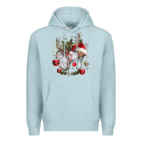 Blue Mist Merry Christmas Premium Hoodie - CowhideDigitalArt