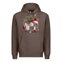 Coffee Merry Christmas Premium Hoodie - CowhideDigitalArt