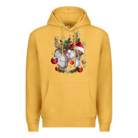 Mustard Merry Christmas Premium Hoodie - CowhideDigitalArt