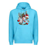 Ocean Blue Merry Christmas Premium Hoodie - CowhideDigitalArt