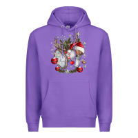 Purple Merry Christmas Premium Hoodie - CowhideDigitalArt