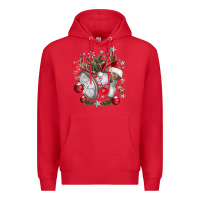 Red Merry Christmas Premium Hoodie - CowhideDigitalArt