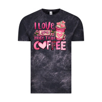 Cloud Black i love you more than coffee valentines day Vintage Tee - OliviaCreatesArt